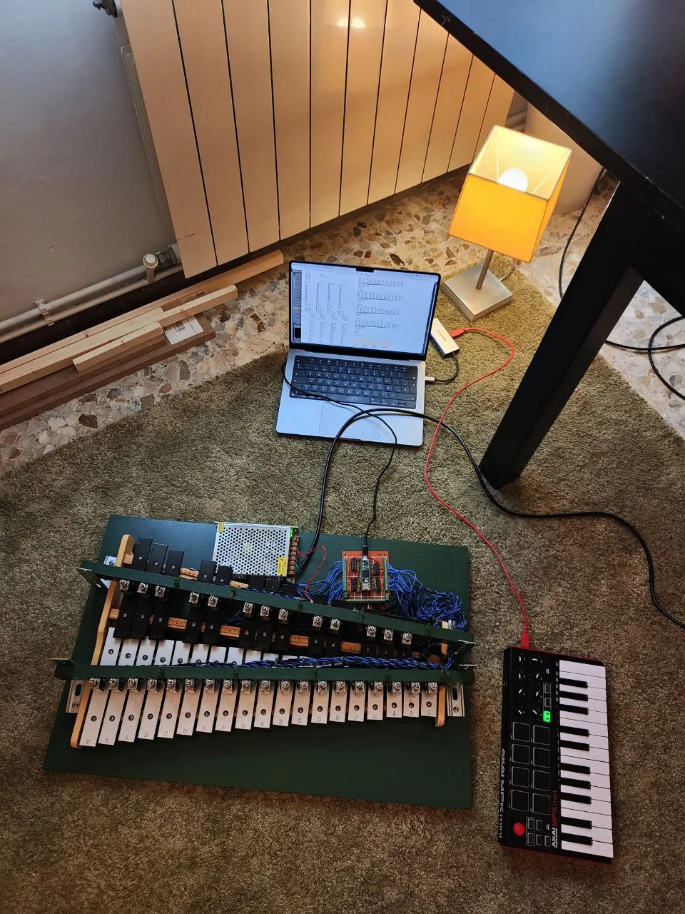 Robotic Glockenspiel detail